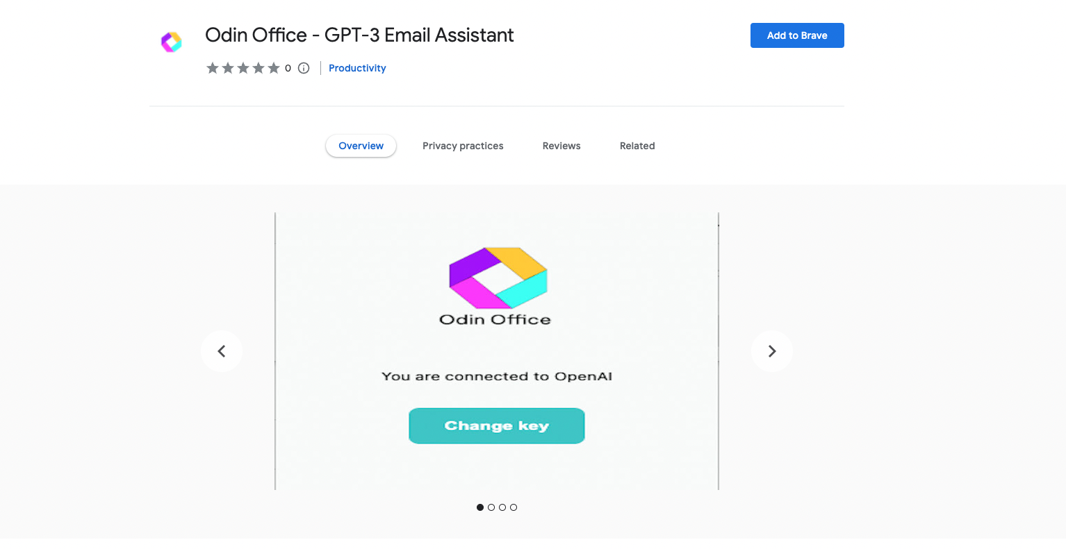 Odin Office Chrome extension screenshot